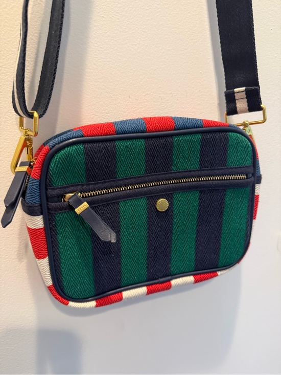 Boden Handbags - Boden Striped Mini Crossbody in Green, Navy & Red